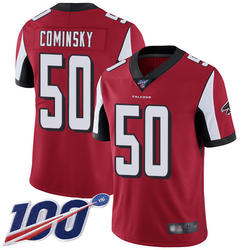 Atlanta Falcons Limited Red Men John Cominsky Home Jersey NFL Football 50 100th Season Vapor Untouchable